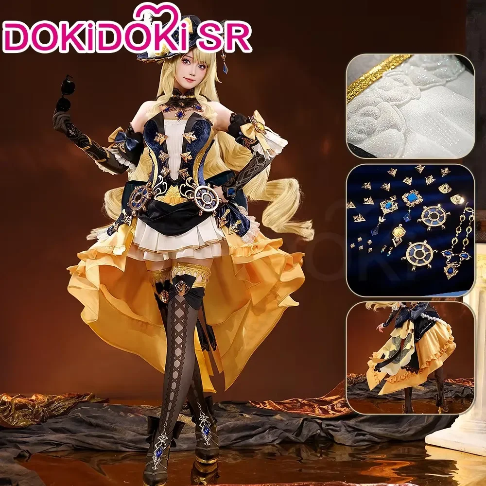 

IN STOCK Navia Cosplay Costume Game Genshin Impact Cosplay DokiDoki-SR Women Halloween Fontaine Navia Costume Props Umbrella