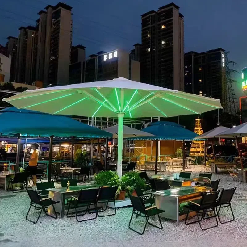 for Outdoor Courtyard Square Parasol Super Large Umbrella for Balcony Bar Resort Solar Light Villa Leisure Umbrella