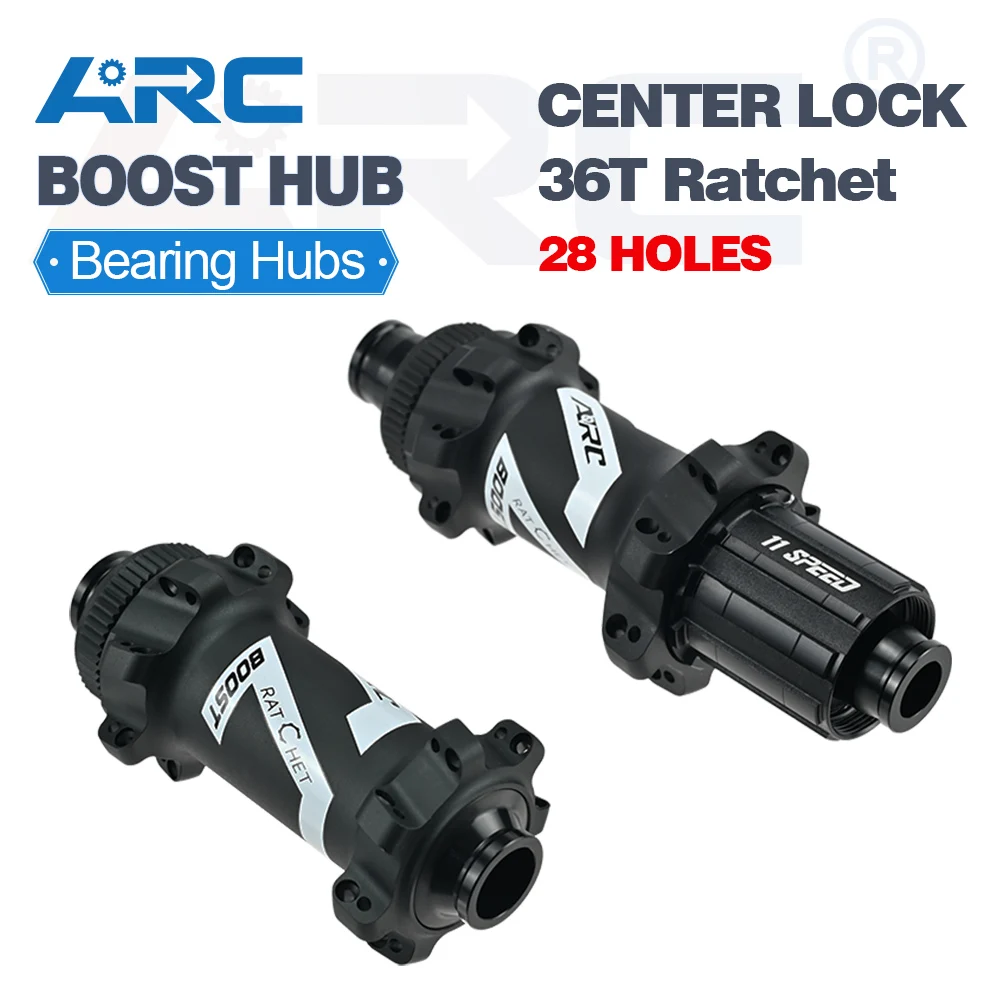 ARC Micro Spline MTB Hub, 12 Speed, HG, MS, XD, 36T Ratchet, 28 Holes Boost Hub, Straight Pull, 6 Sealed Bearing, Center Lock