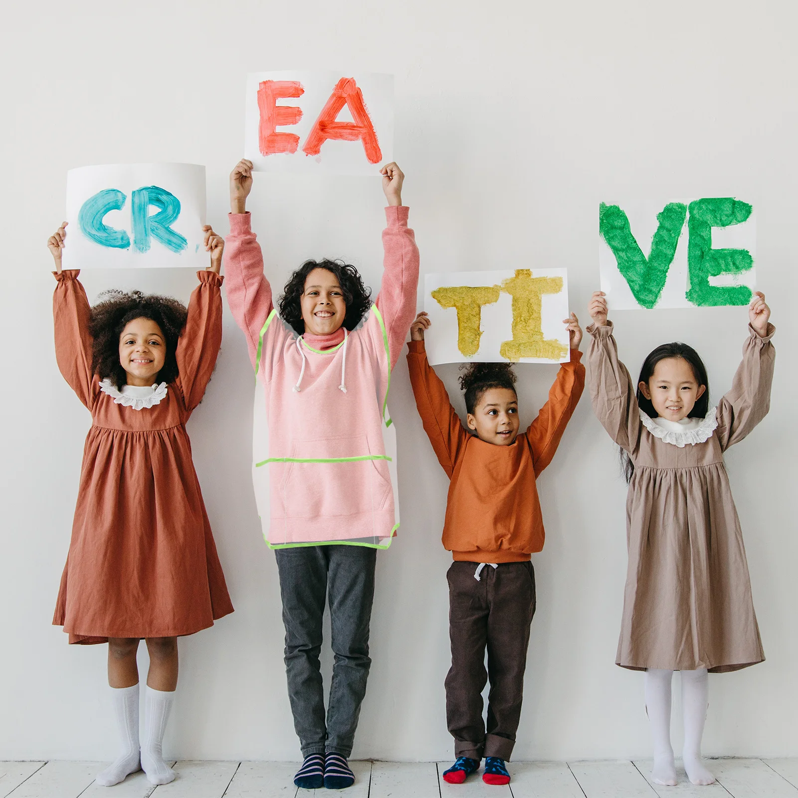 

1Pcs Waterproof Kids Painting Apron Art Anti-Dirty Smock Children Drawing Accessory Simple Design Exquisite Detail