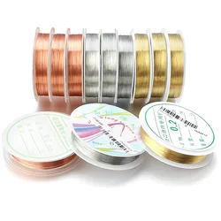 1 rotolo di fili di rame per la creazione di gioielli oro rodiato perline cavo metallico metallo fai da te bracciali con ciondoli orecchino trovare filo artigianato