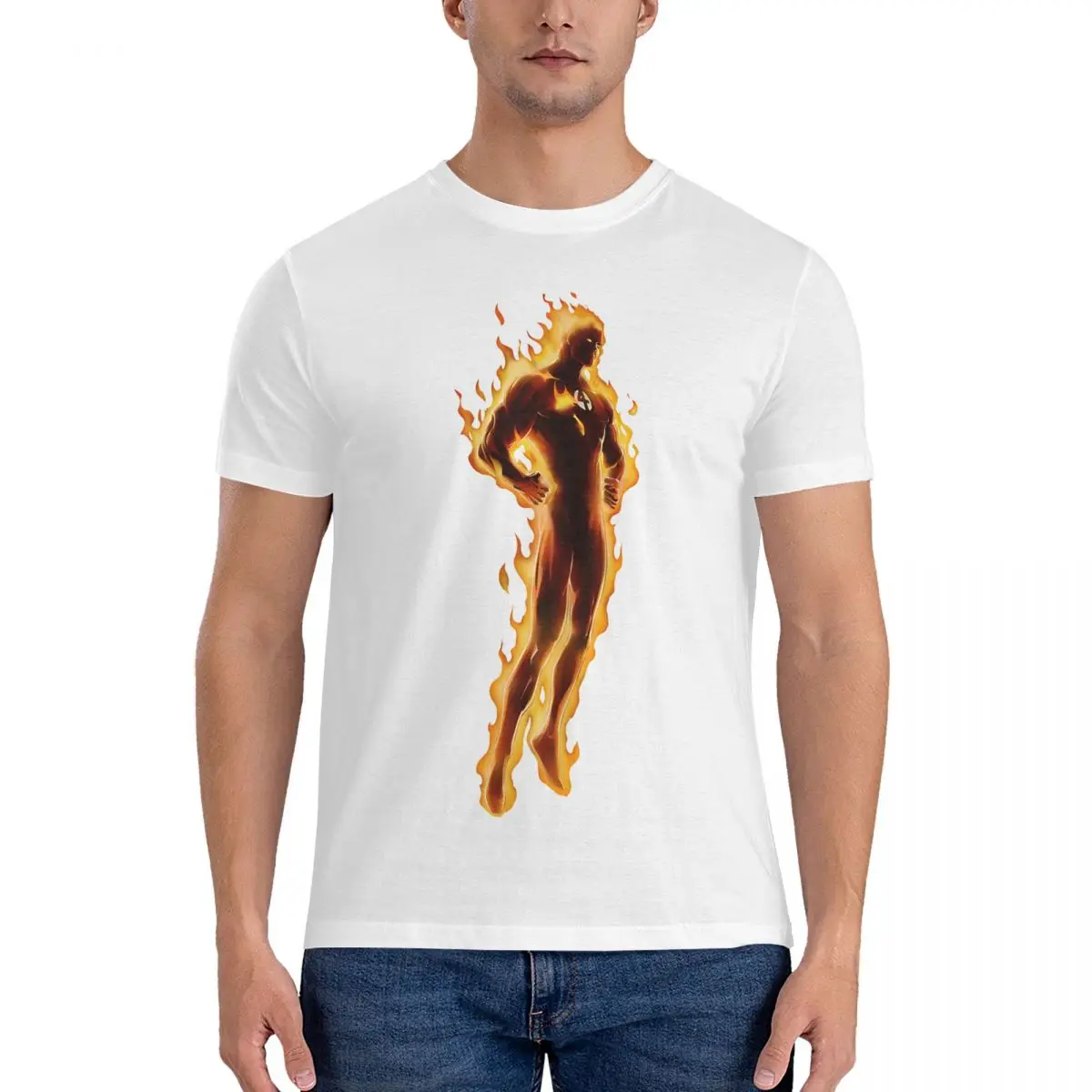 

Футболки с изображением героев для мужчин, фантастическая Новинка, футболки из чистого хлопка с круглым вырезом, фотографические Топы