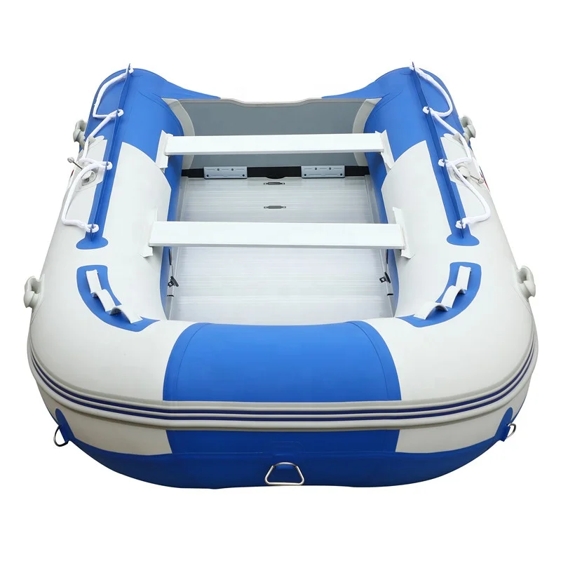 

12.5 ft Aluminum Floor Speed Boat PVC Inflatable Fishing Boat with Outboard Engine Sport Style can foldable