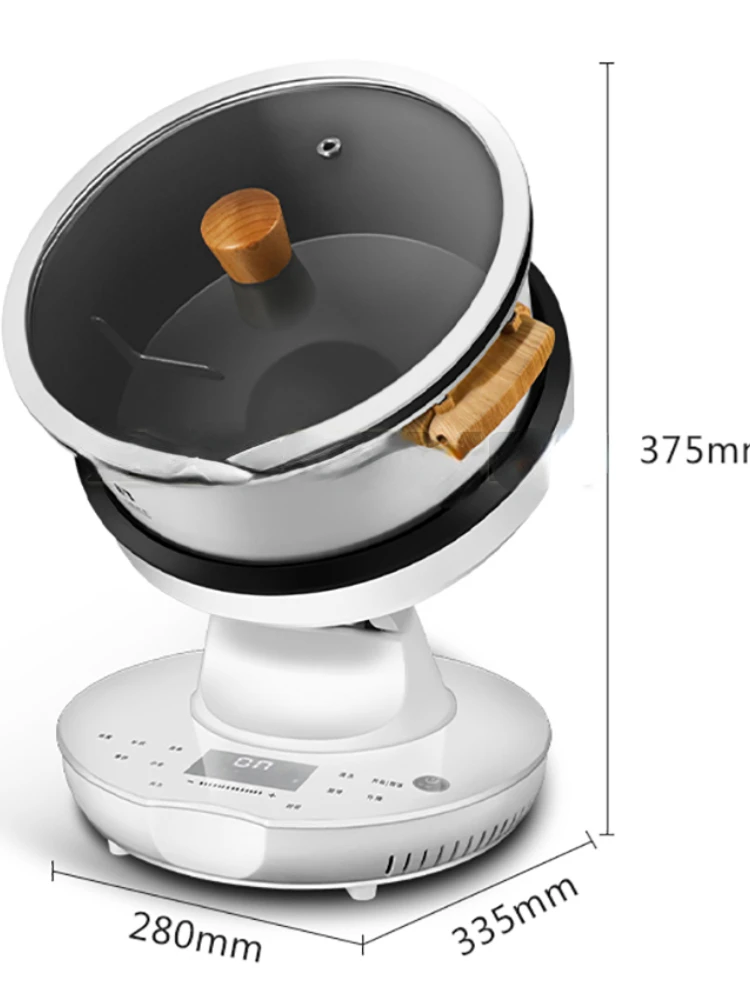 220V Automatic Rotary Cooking Machine Multi-function Electric Stir Frying Pot Non-Stick Smart Stirring Wok Rice Cooker CS260B