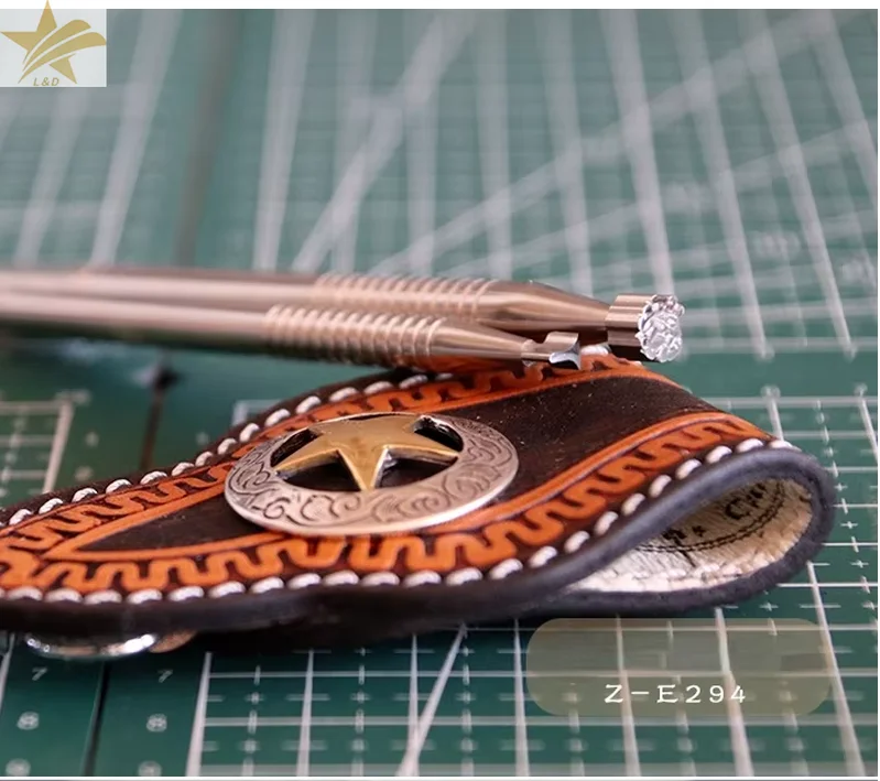 

Leather Printing Stamps,304 Stainless Steel Leather Carving Tool Shading Pattern Punching Logo Leather craft 8x8mm