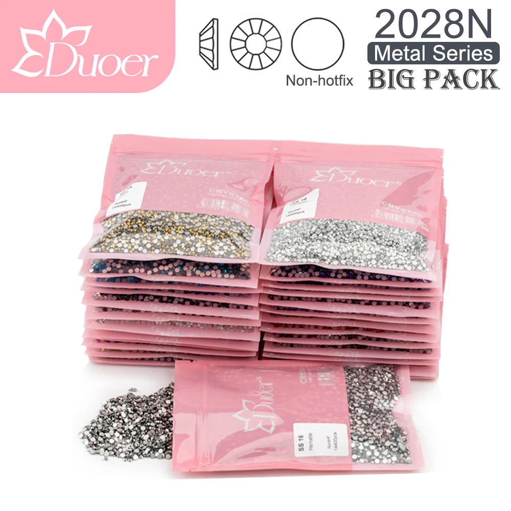

DUOER SS6-SS30 Высококачественные стеклянные стразы с кристаллами и плоской задней частью, стразы без горячей фиксации, аксессуары для дизайна ногтей «сделай сам» 2028N-10