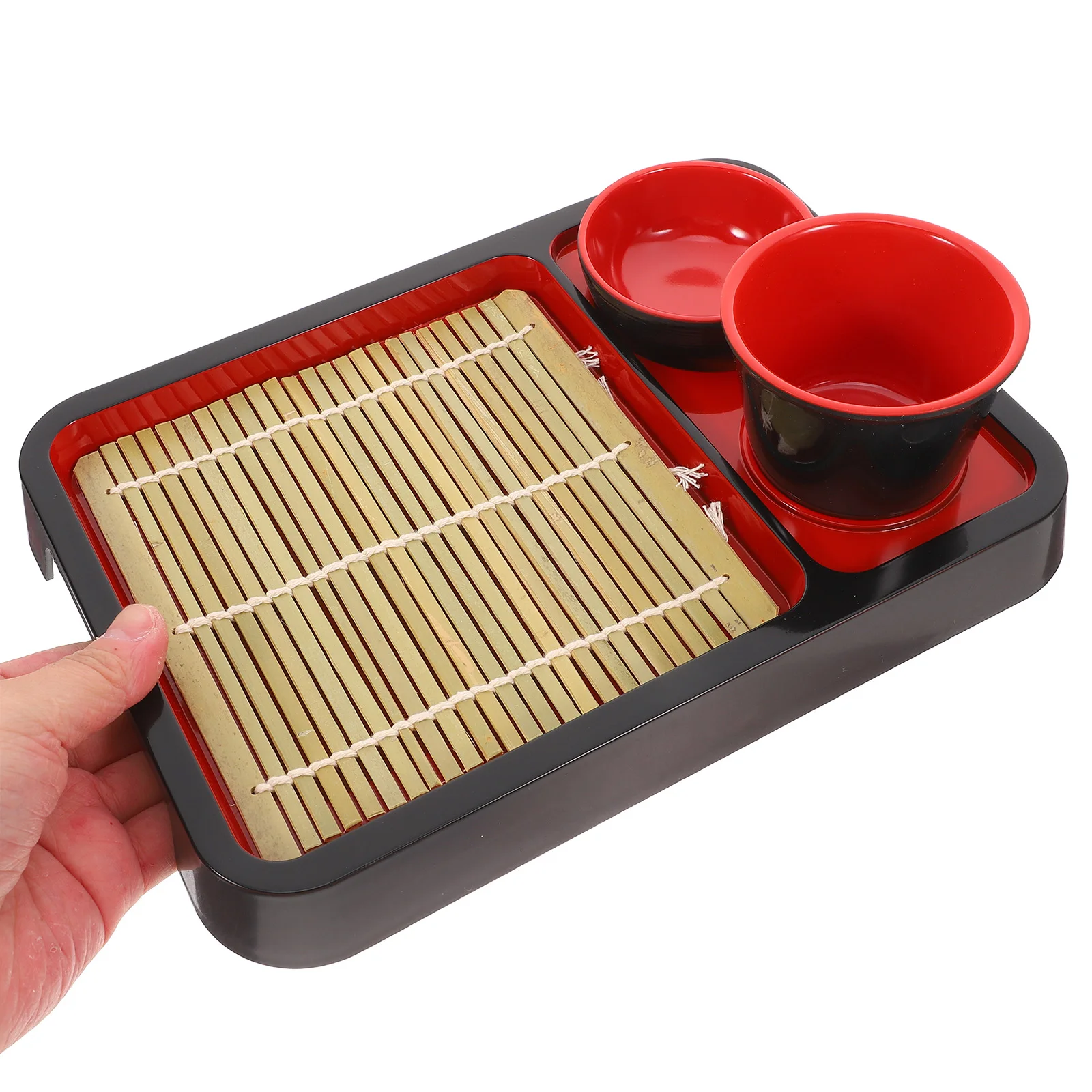 

Japanese Cold Noodle Plate Long Rectangle Melamine Food Container Modern Suitable for Snacks Barware