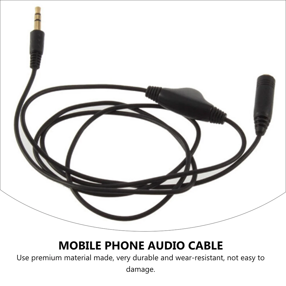 

Audio Extension Cable 3.5mm for Phone Pulley Adjusting Cord Interface Mobile MP3