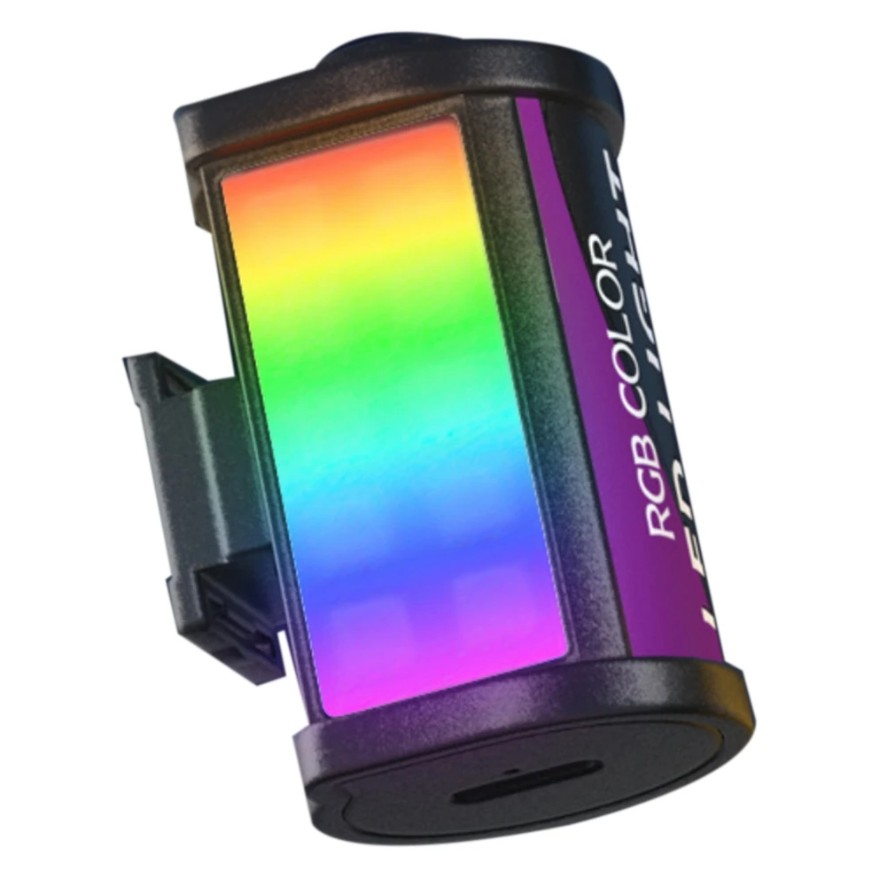 AT33 RGB Mini LED Light 400-750nM Camera Fill Light for Camera Lens Photography Vlog Live Streaming with Cold Shoe Mount