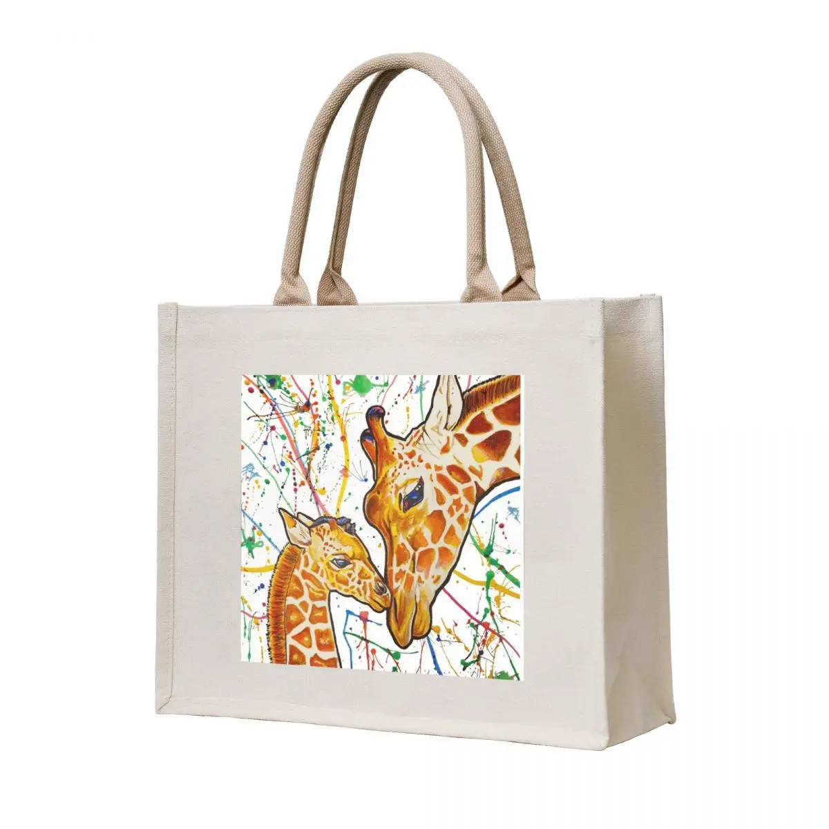 

Gentle Giraffes Tote Bag woman shopping bag personalized tote Cloth bags ecological bags