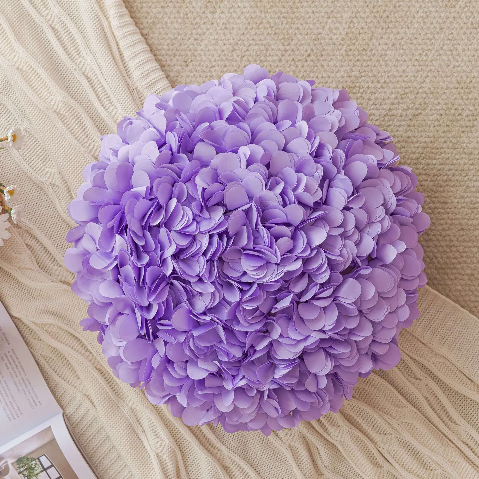 Hydrangea flower pillow cover light luxury high sense throw pillows