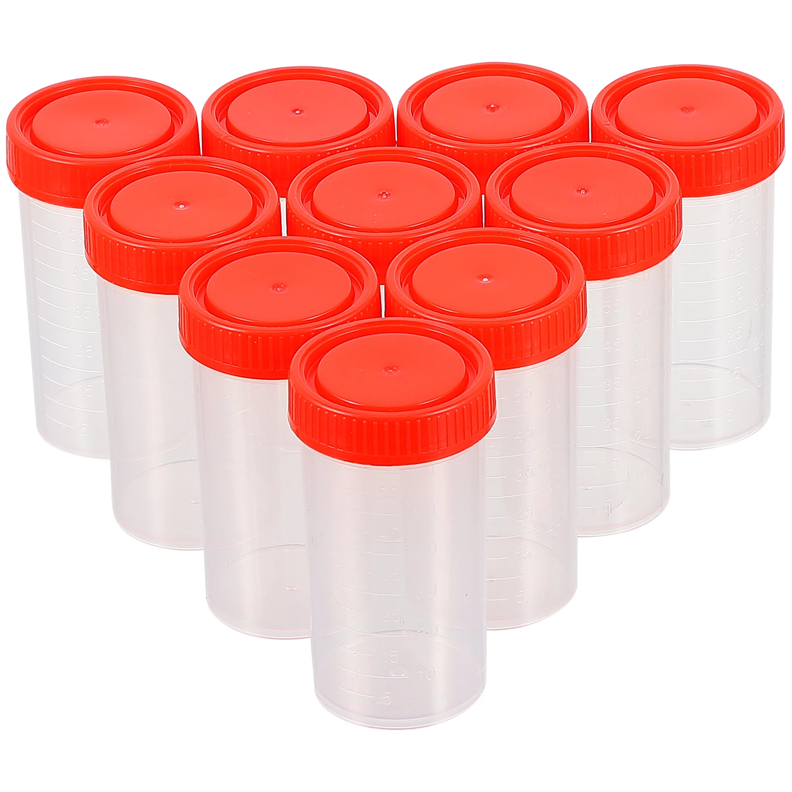

10 Pcs Sampling Bottle Specimen Storage Useful Sample Vial Transparent Laboratory Plastic
