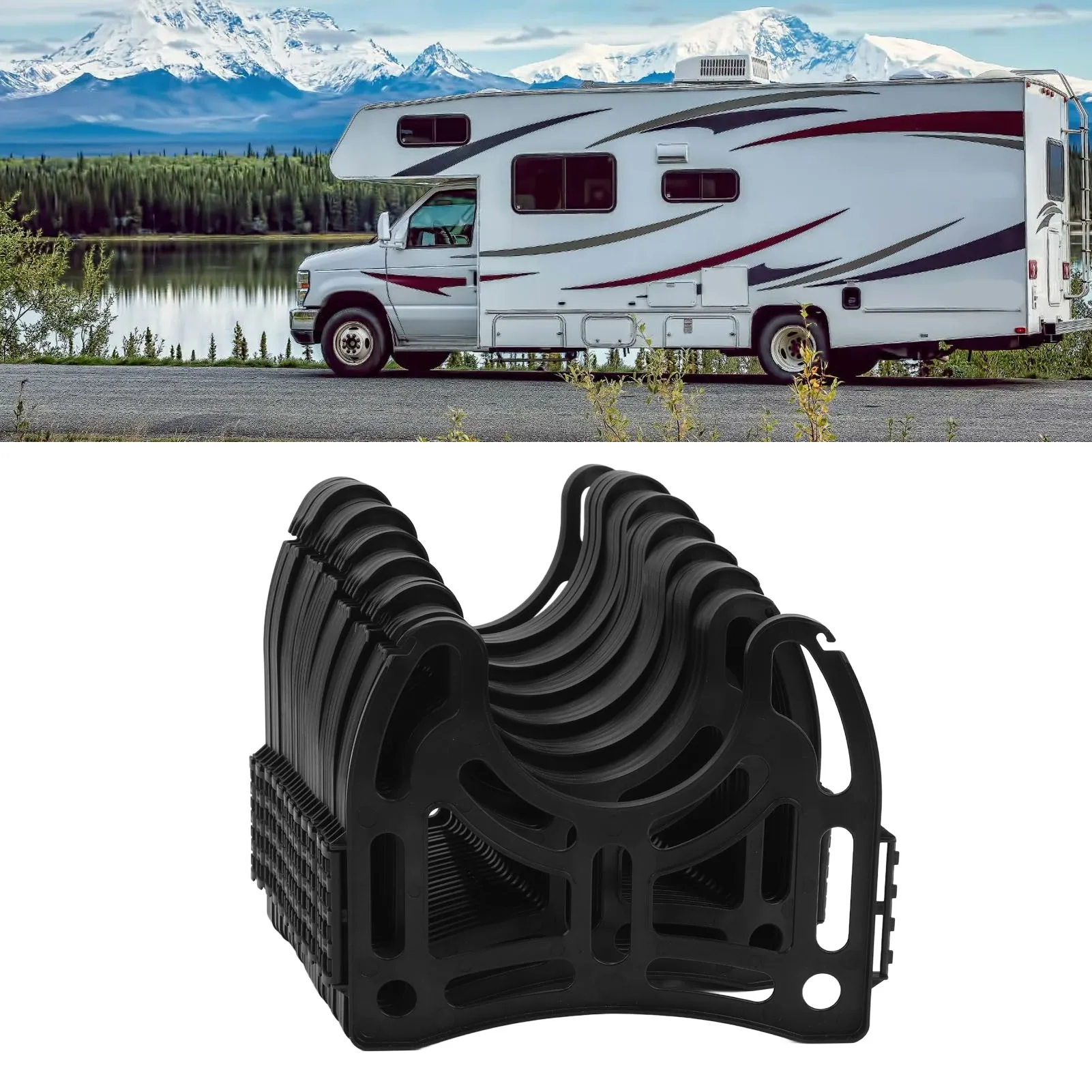 

Опора для канализационного шланга для автофургона, складная, быстрая установка и сборка, небольшой комплект держателей для канализационного шланга для правильного дренажа, небольшого расширения