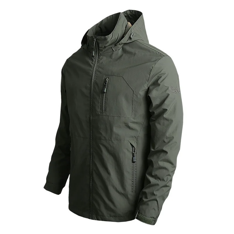 DulCombCamo-Veste à Capuche des Forces Spéciales pour Homme, Veste Mince Militaire, Imperméable, Coupe-Vent, Bomber en Peau de Requin, Printemps, Automne