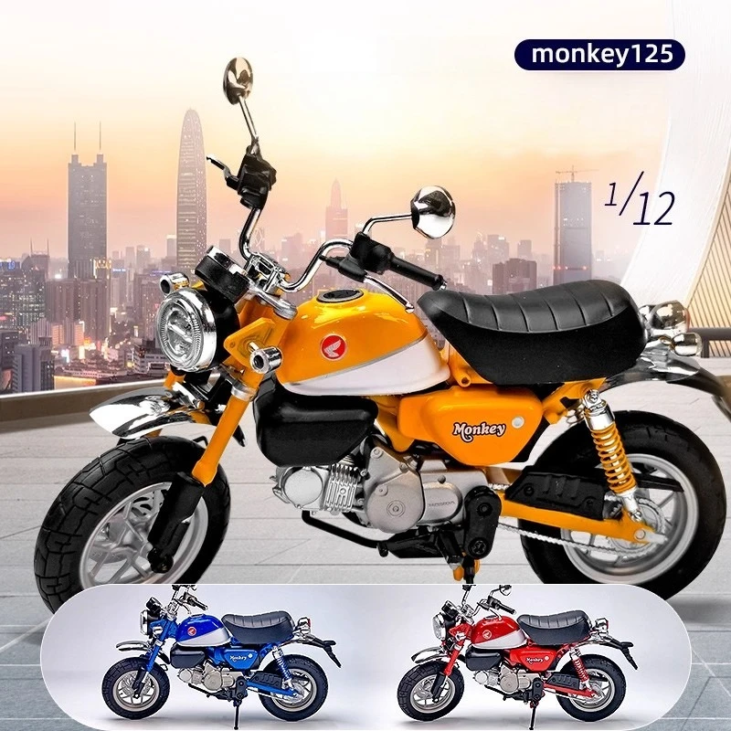 

1:12 Honda Monkey 125 Motorcycle Toy Diecast Metal Model Super Sport Miniature Collection Gift For Boy Children