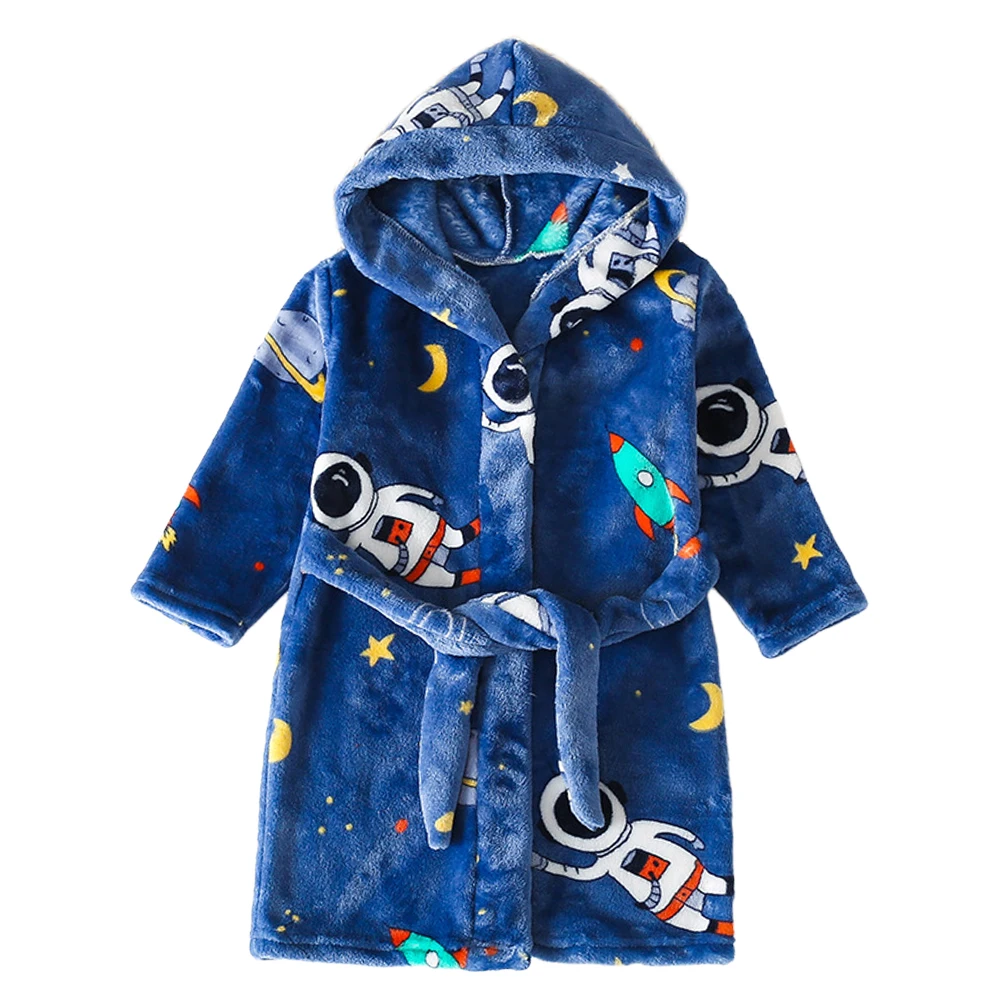 

Baby Boys Girls Flannel Pajamas Toddler Children's Sleepwear Cartoon ​Long Sleeve 2-8years Pajamas Spaceman Nightwears Sleepwear