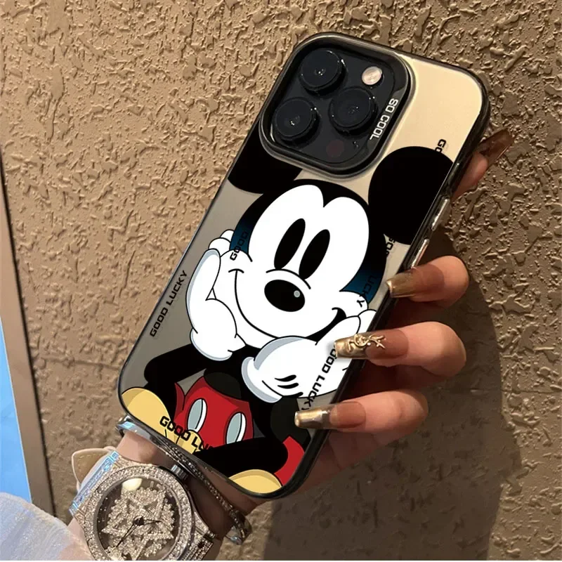 Disney Mickey Mouse Cute Smile Phone Case For iPhone 16 15 14 13 11 Pro Max 7 8 Plus XR XS MAX 13 12 MINI Happy Y2K Cute Cover