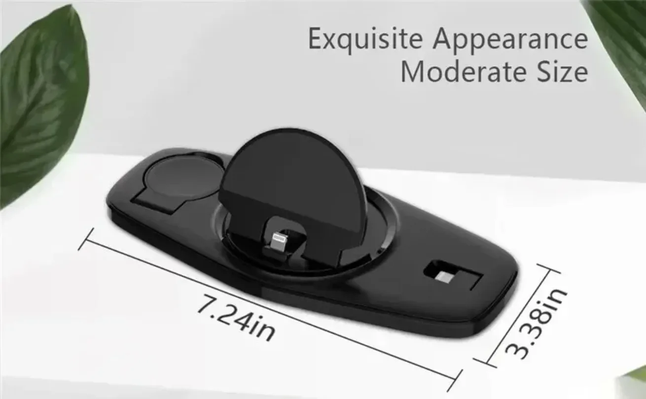 3-in-1 Schnell-Ladestation Faltbares Kabelloses Ladegerät Ständer Dock Handyhalter für iPhone 17-12 Apple Watch AirPods – Detail 27