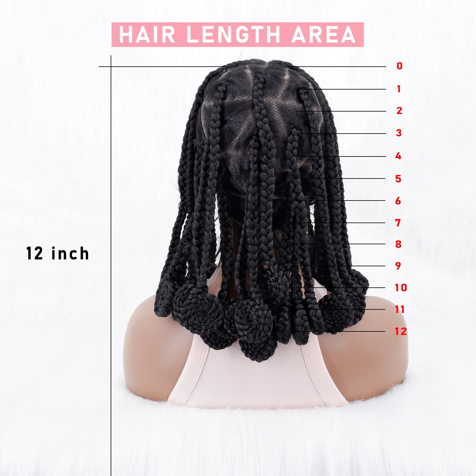 Synthetic Braided Wigs HD Full Lace Wig Knotless Jumbo Box Braids Wigs For Black Women Hand-tied African Braiding Hair Wigs