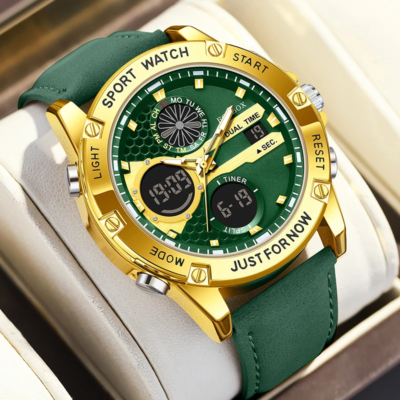 

FOBOX New Men's Watch Fashion Military Sports Analog Digital Watches For Men Casual Waterproof Quartz Chronograph Reloj Hombre
