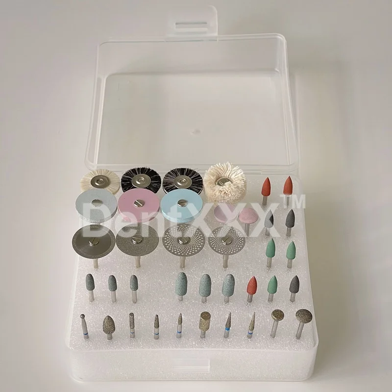 35Pcs/Set Polishing Hp Kit Ceramic Porcelain Grinding Tool Diamond Burs Brush Material