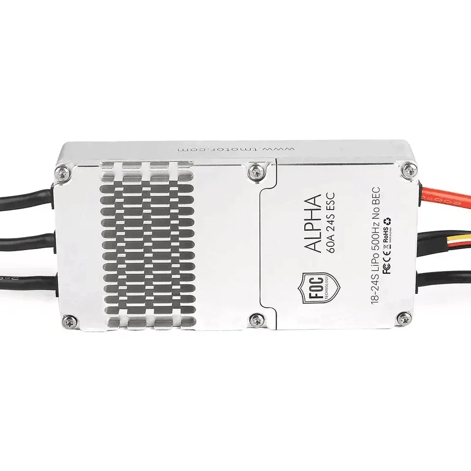 T-모터 브러시리스 모터용 전자 속도 제어, ALPHA 60A 24S FOC ESC, 멀티로터 U12II KV60 U13II KV65