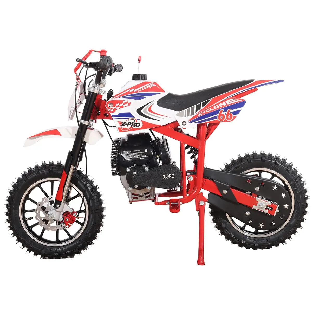 

Детский мотоцикл Cyclone 40cc, 4-тактный, мини-питбайк, внедорожный, бензиновый, с защитой, настраиваемый