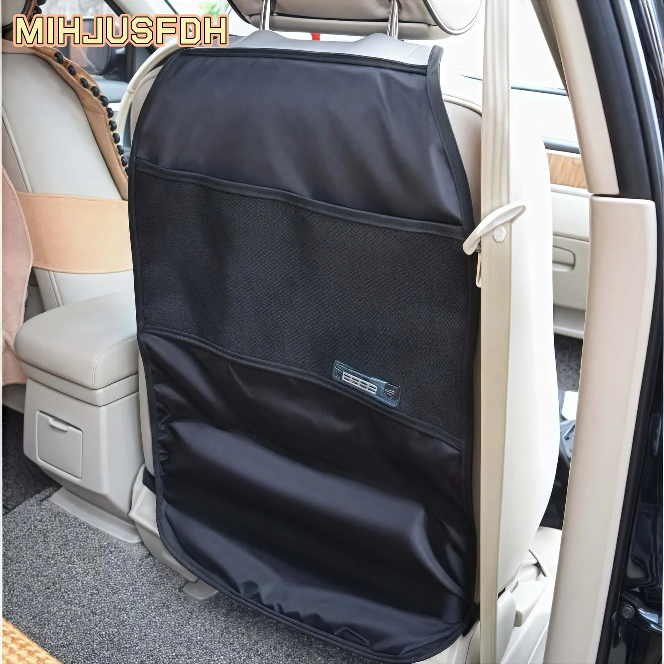 Funda protectora trasera de asiento de coche para niños, funda de asiento de coche antibarro y suciedad, alfombrilla antipatadas, funda de asiento, bolsas de almacenamiento de coche