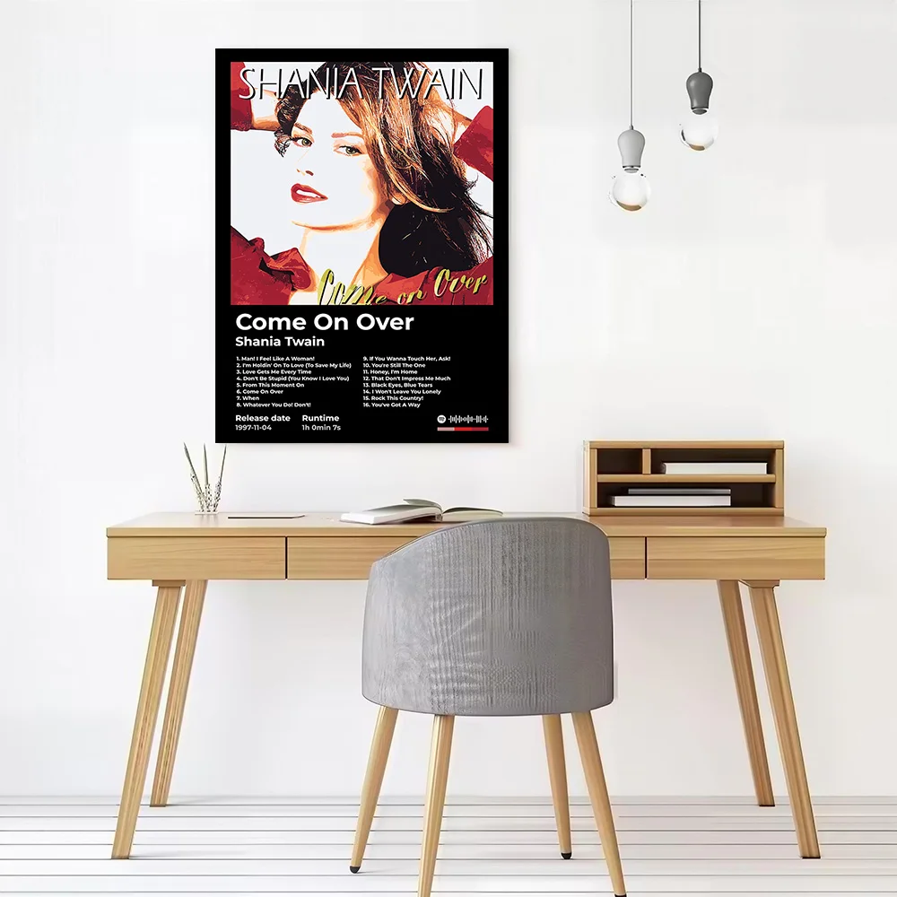 Shania Twain - Come On Over Album Canvas Poster Wall Art Customizable High Quality Printed Picture for Home Decor Accessories