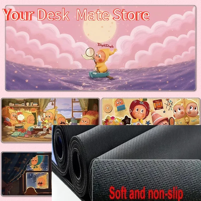 

Коврик для мыши Twinkletwinkle, большой коврик для мыши со швом, противоскользящий игровой коврик для мыши, надежная ручка, не царапает вашу столешницу