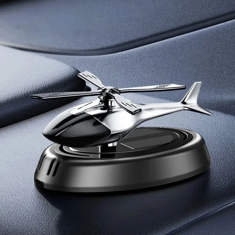 Solar Car Air Freshener Perfume Helicopter Decor Interior Decor Solar Car Rotating Aromatherapy Perfume Car Accessories