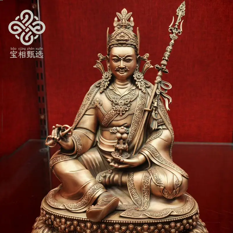 Guru Rinpoche pure copper gilt Buddha statue purple copper treasure selection s1 Tibetan Tantra Buddhist Hall is dedicated to Ma