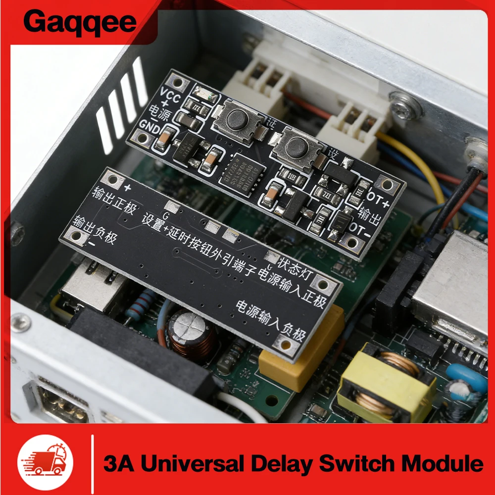 

3A Universal Delay Switch Module 3-20V Wide Voltage Switching Time/Working Mode Time-Delay Switch Module