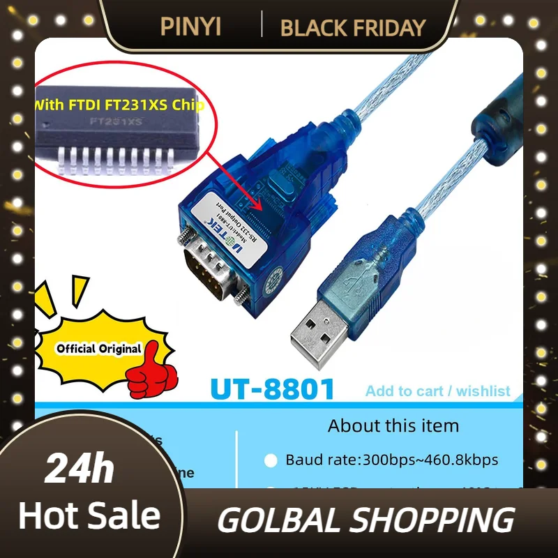 Genuine UOTEK But Pluk Rj45 Fcc Rohs 300 115 200bps Pl2303gc Ft231xs Pc Hardware Cables Adapters Starlink Best Sell