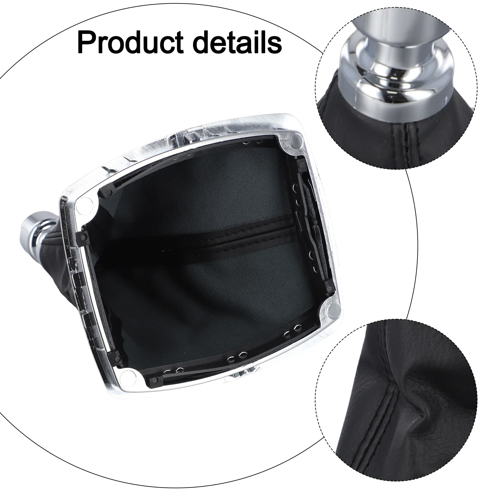 Shift Knob Cover Gearshift Boot Lever Car Interior Accessory Dustproof Easy To Use Leather Wear-resistant Non-deformation