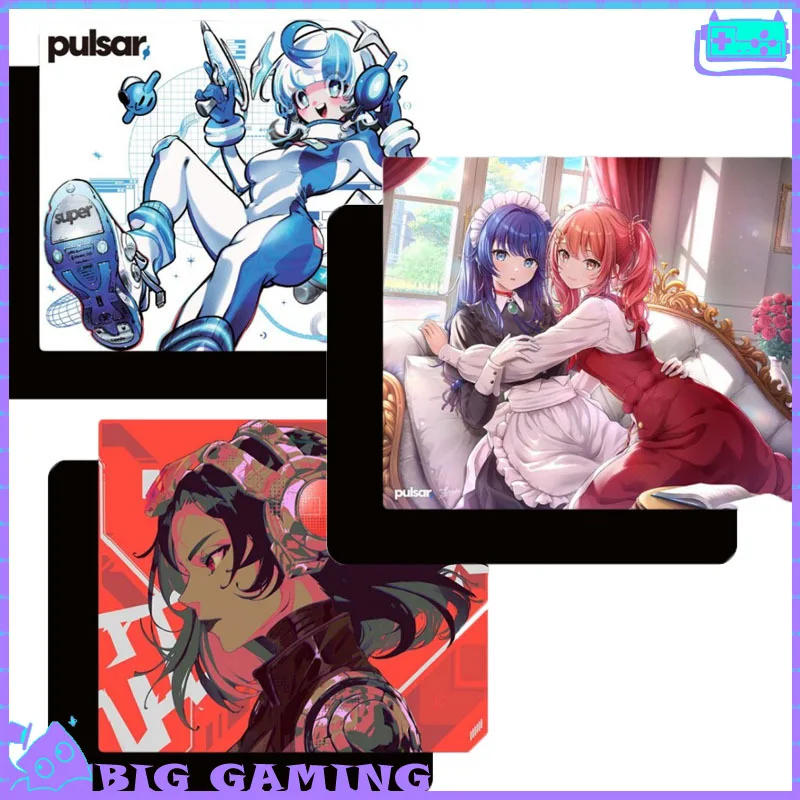 Pulsar By Artist Anime Tempered Glass Mouse Pad E-Sports Game Fps Custom Accessories Valorant Csgo Black Myth Wukong Table Mat