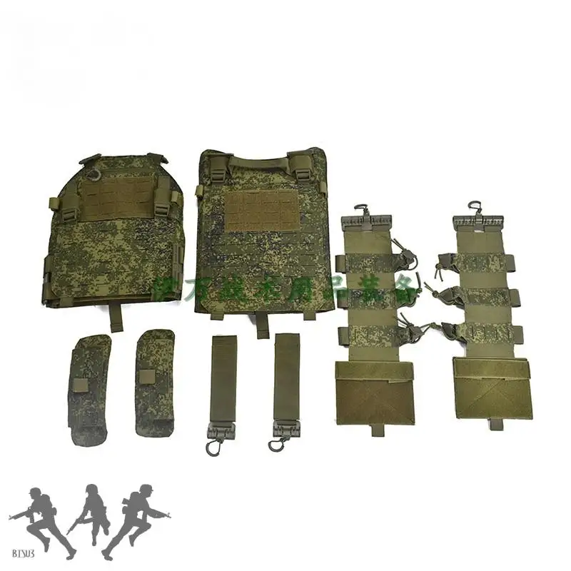 Tactical water repellent nylon laser cutting MOLLE Russian Little Green camouflage EMR tactical vest&backplate bag