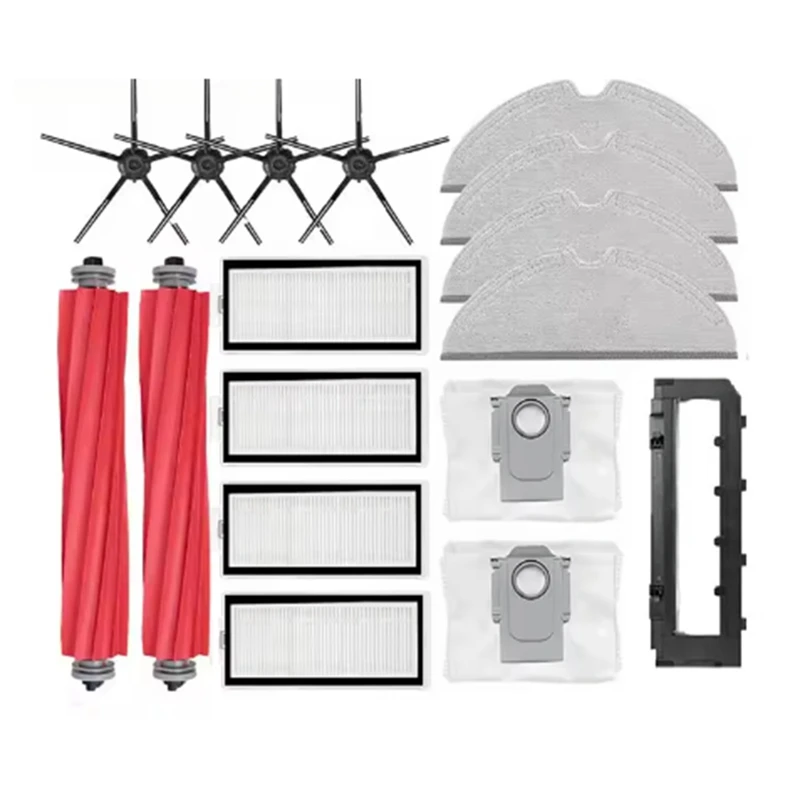 ABPP-Для Roborock Q7/Q7+/Q7 Max+ Подметальный робот Основная боковая щетка Швабра Фильтр Мешок для пыли Набор чехлов для основной щетки