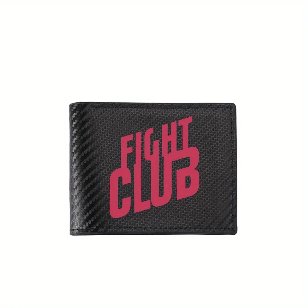 

Мужские кошельки с текстом Fight Club и жирным дизайном, простой деловой современный стильный дизайн с принтом, подарки для отца, парня, Рождества