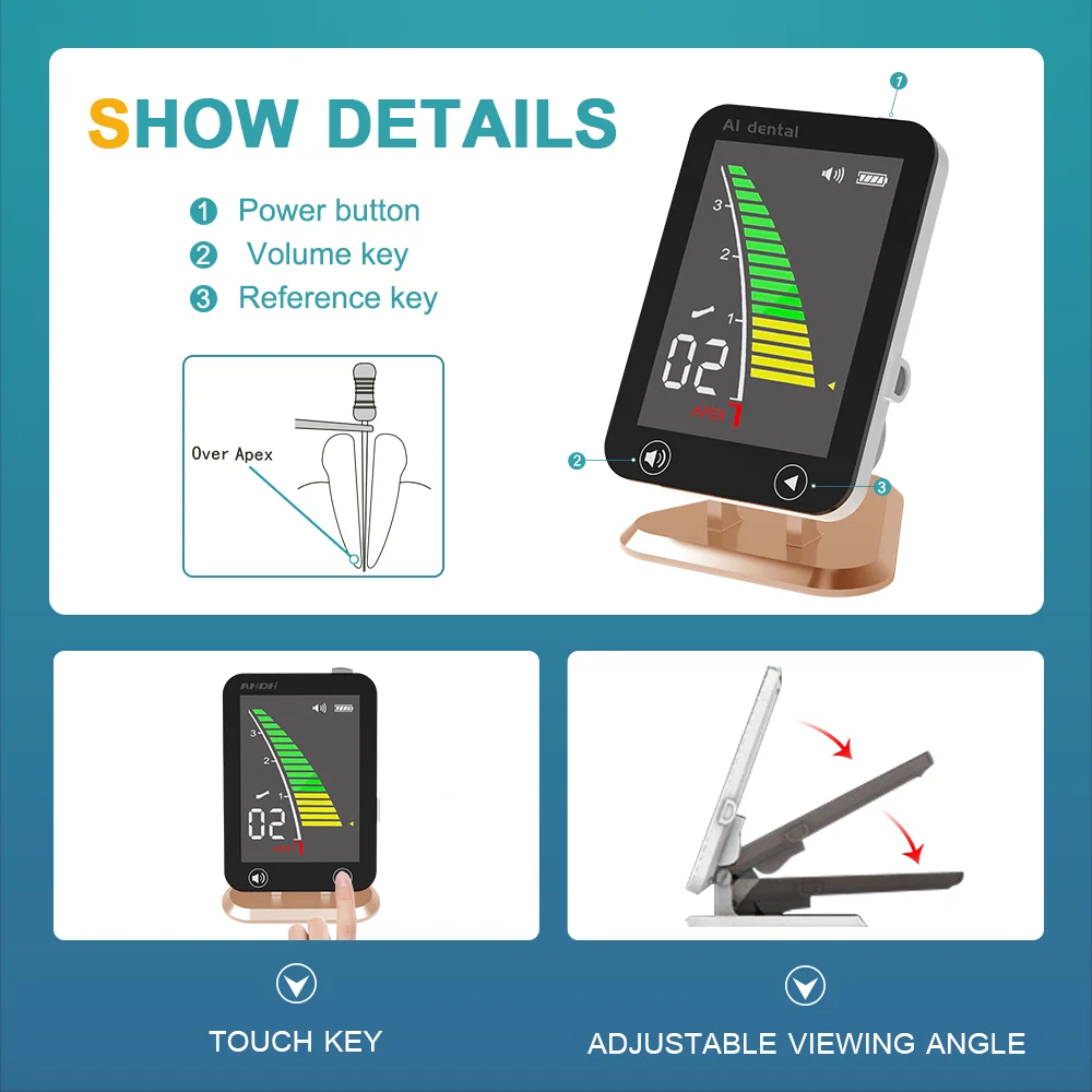 AI-AL-Pro Dental Lab Oral Therapy Endodontic Wireless Rechargeable 4.0 Inch Mini Apex Locator Root Canal Machine Equipments