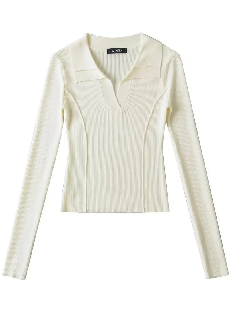 

Облегающий вязаный топ Long Sve в американском стиле в стиле ретро, женский базовый слой с вырезом на талии и воротником-стойкой irt Sli Base Layer