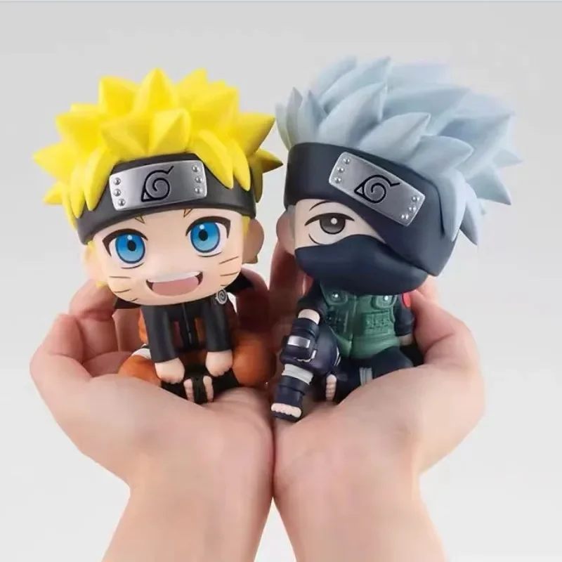 9cm Naruto Anime Figure Naruto Kakashi Action Figure Q Version Kawaii Sasuke Itachi Figurine Car Decoration Collection Model Toy