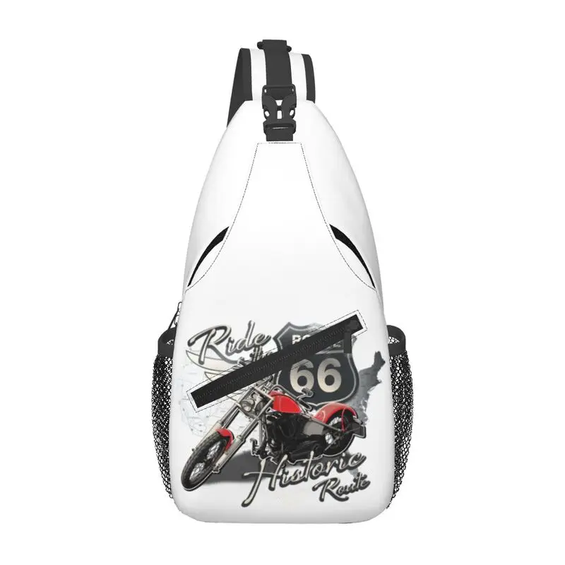 

Мотоциклетные сумки-слинг The Historic Route 66, мужские сумки на шоссе, рюкзак через плечо на груди, велосипедный рюкзак