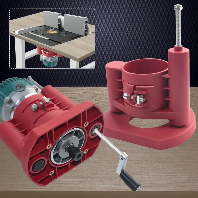 Woodworking flip-flop lifting base, flip-flop board, fast lift bakelite milling and trimming machine, small gong machine