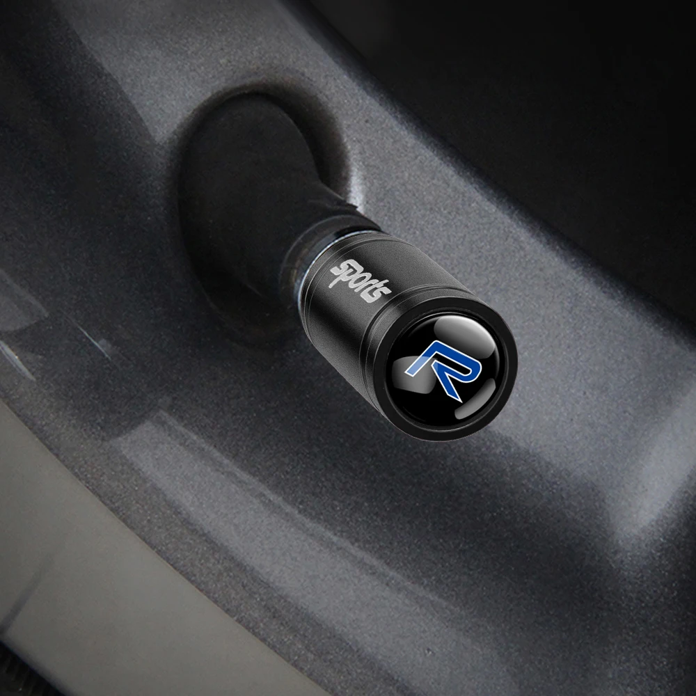 4Pcs Car Metal Wheel Tire Air Valve Dust Caps Accessories For Volvo R Xc60 V50 V40 Xc90 S60 S40 S60 V90 V60 Ex90 S90 Xc40 C40 T6