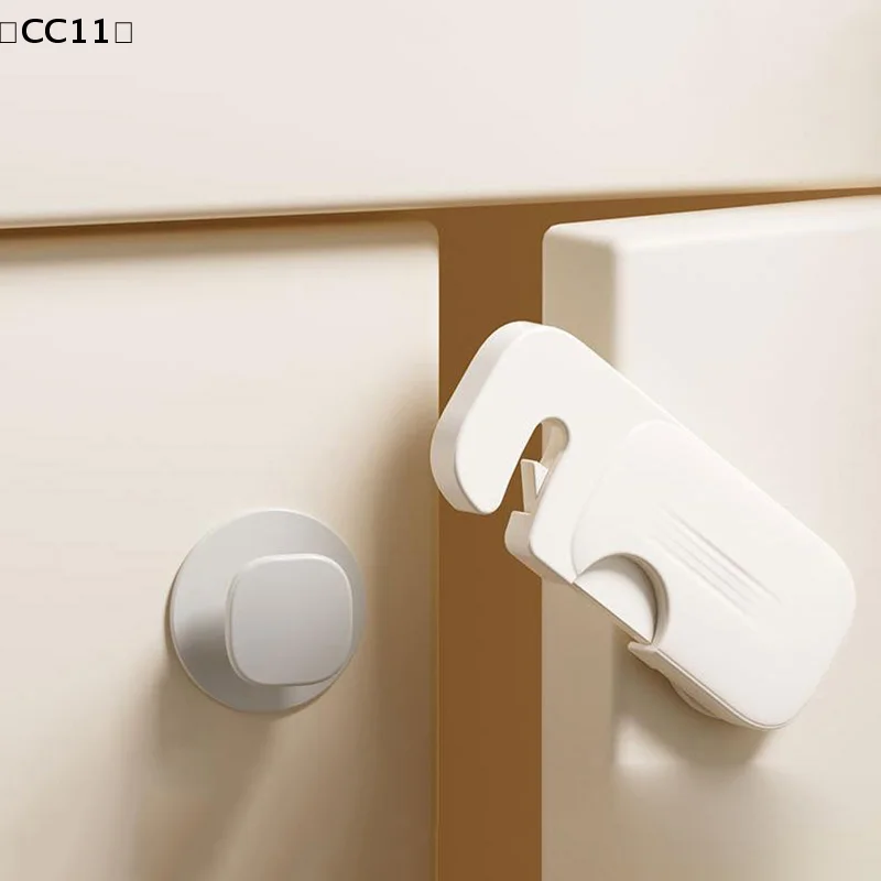 Baby Anti-Pinch Hand Cabinet Door Buckle Home Refrigerator Lock Multi-Function Drawer Locks For Kids Security Protection〔CC11〕 - view 4