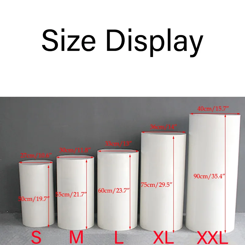 Shinny Glossy Cylinder Covers Spandex Pillar Cover Baby Shower Birthday Wedding Decor Bronzing Cloth Pedestal Column Covers