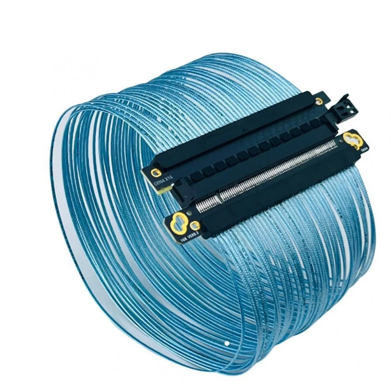 

Кабель PCIE X16 для небольшого корпуса ПК, удлинитель видеокарты, гибкий кабель, замена для видеокарты 4090 F19E