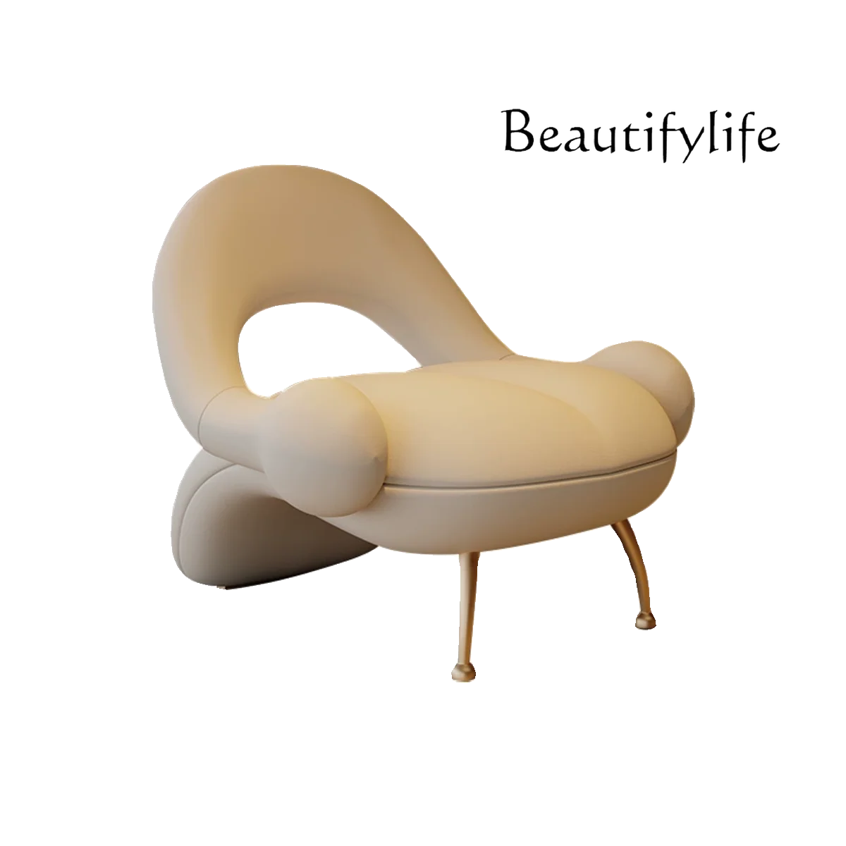 Designer sofa chair living room small apartment balcony Italian leisure single chair beauty salon B & B hotel reception chair