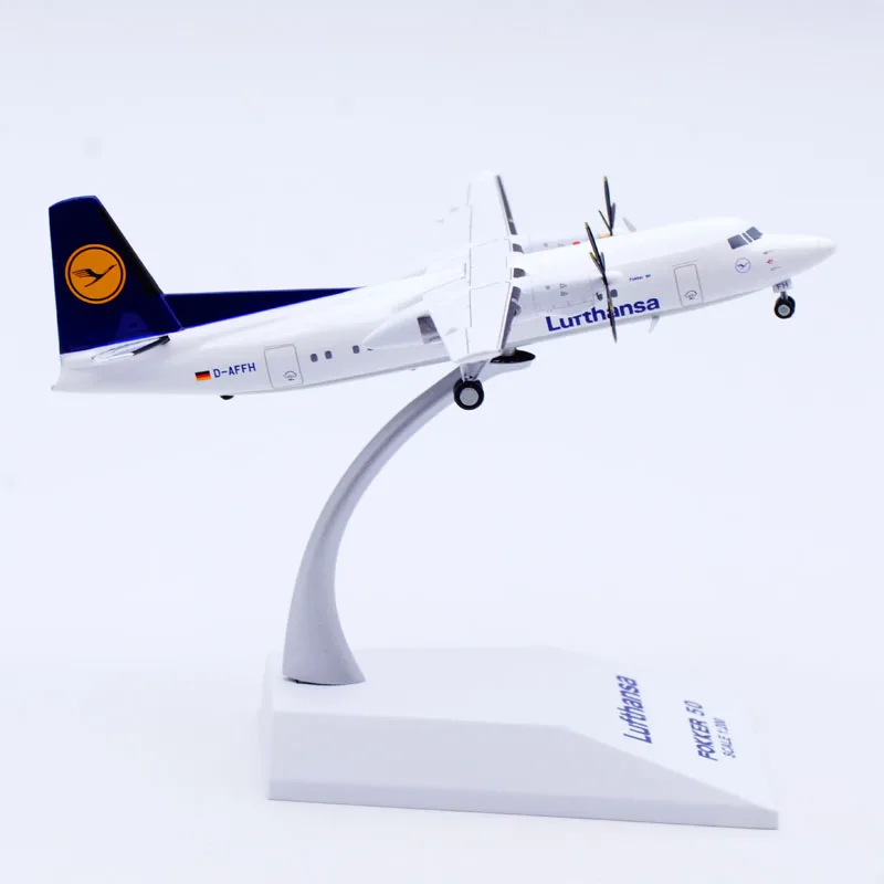 SA2024 Liga Avião Colecionável Presente JC Asas 1:200 Lufthansa Airlines Fokker 50 Diecast Modelo de Aeronave D-AFFH Com Suporte